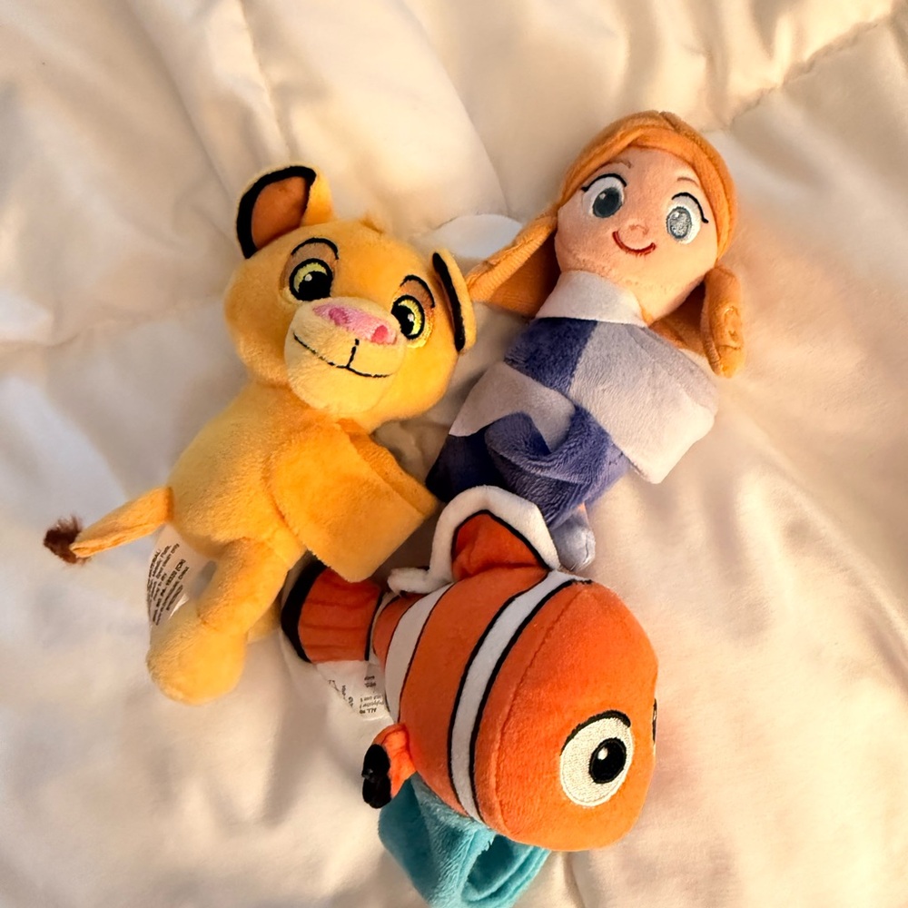 Set of three Disney cutie cuffs- Princess Aurora, Nemo, and simba